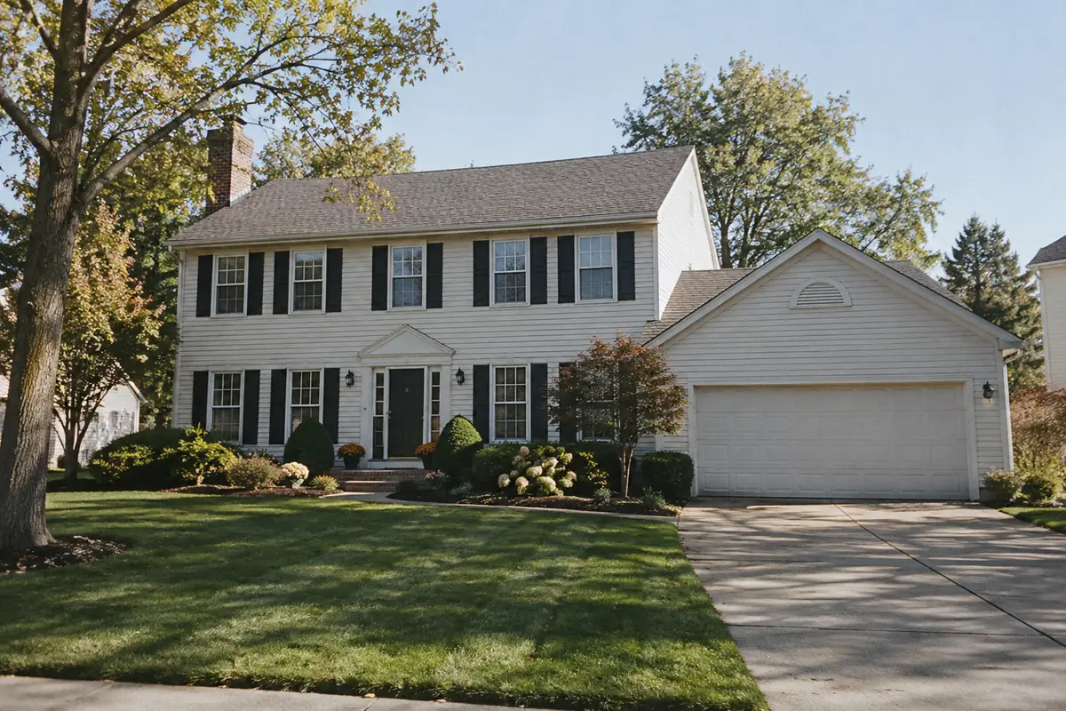 Two-story colonial home in Delaware County, Ohio