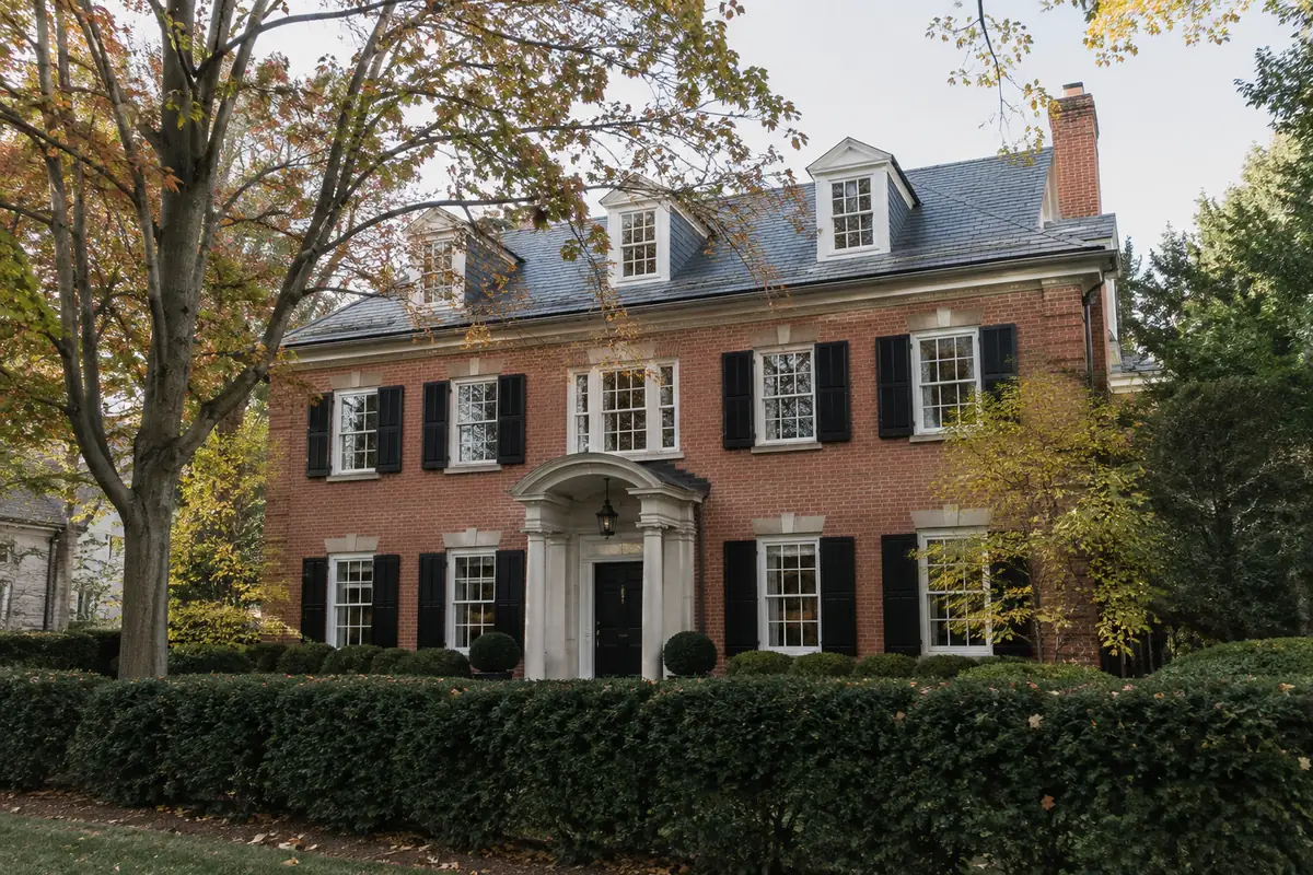 Georgian brick home in Franklin County, Ohio