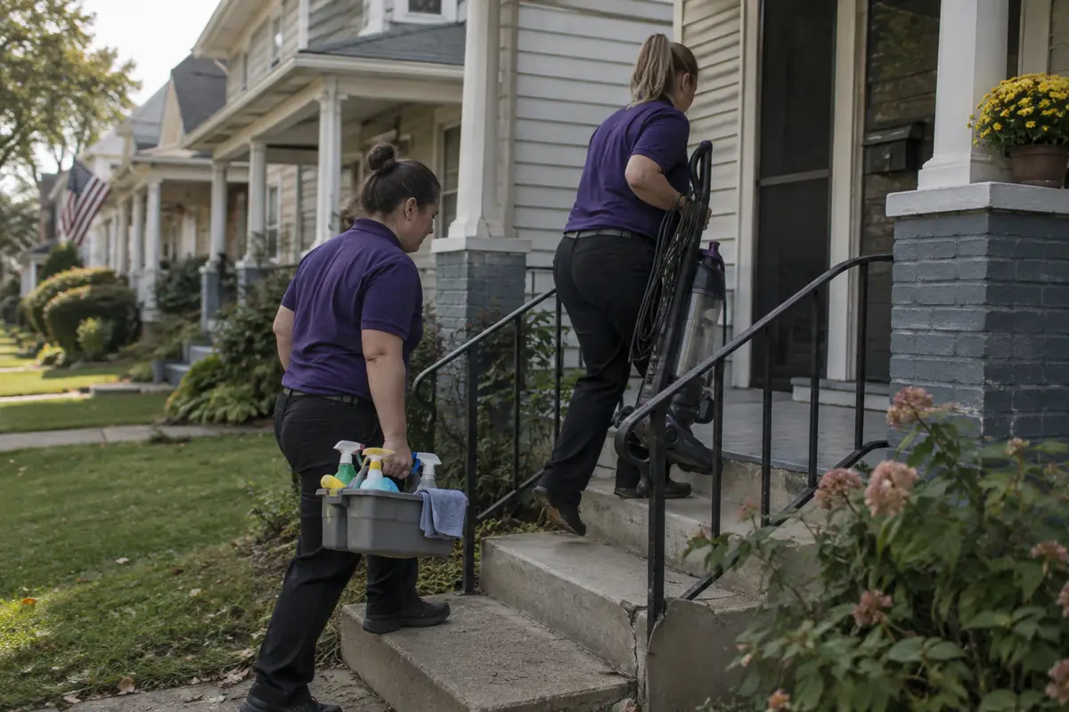 Central Ohio Clean team arriving at a client's home in Franklin County, Ohio