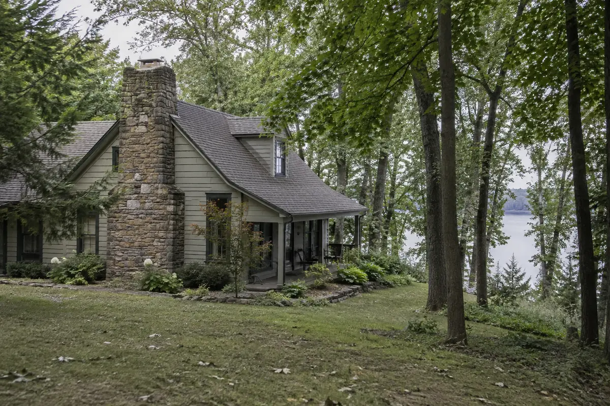 Stone cottage in the trees near Galena, Ohio
