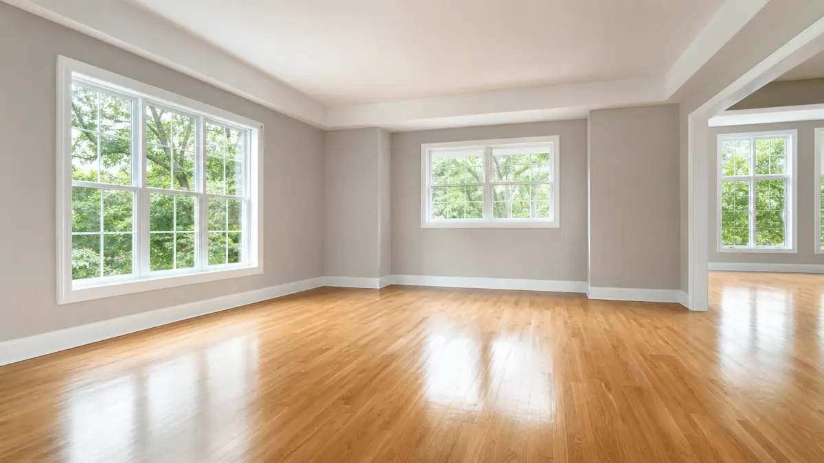 Empty living room ready for move-in in Delaware, OH